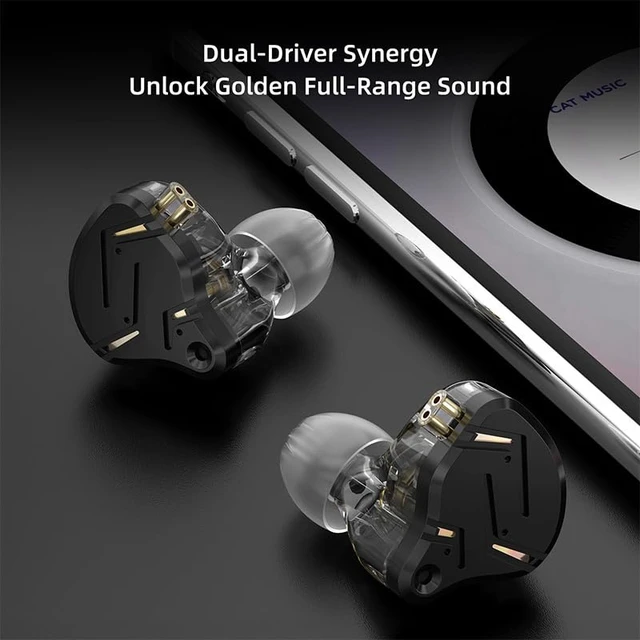 Alt view image 6 of 6 - KZ ZST PRO X USBC Gaming Earbuds,Hybrid Bass Clear Wired in-Ear Monitor | KZ 1BA+1DD HiFi IEM For Gaming,KZ in Ear Monitors Headphones Tablet All-Day Wear Earbuds for Computer(Silver, USB MIC)