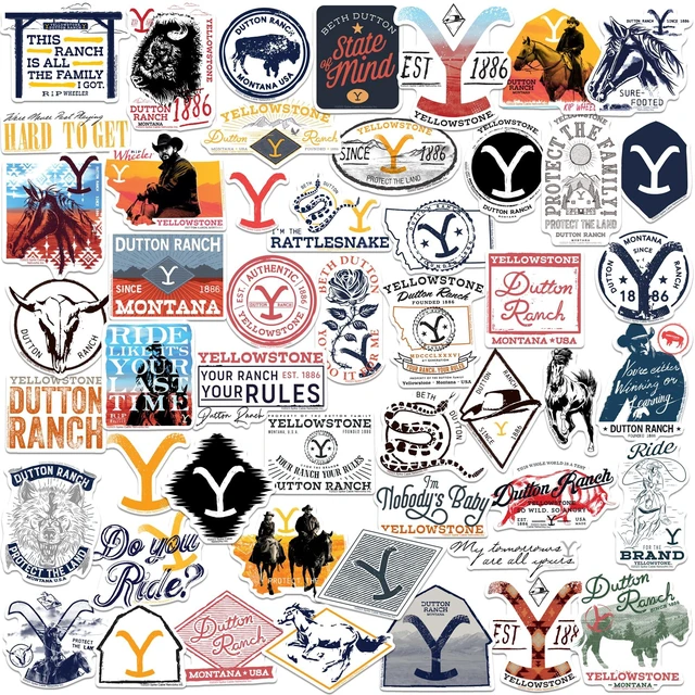 Main image of Yellowstone 2nd 50 Vinyl Stickers Waterproof Die-Cut Decals Laptop Car