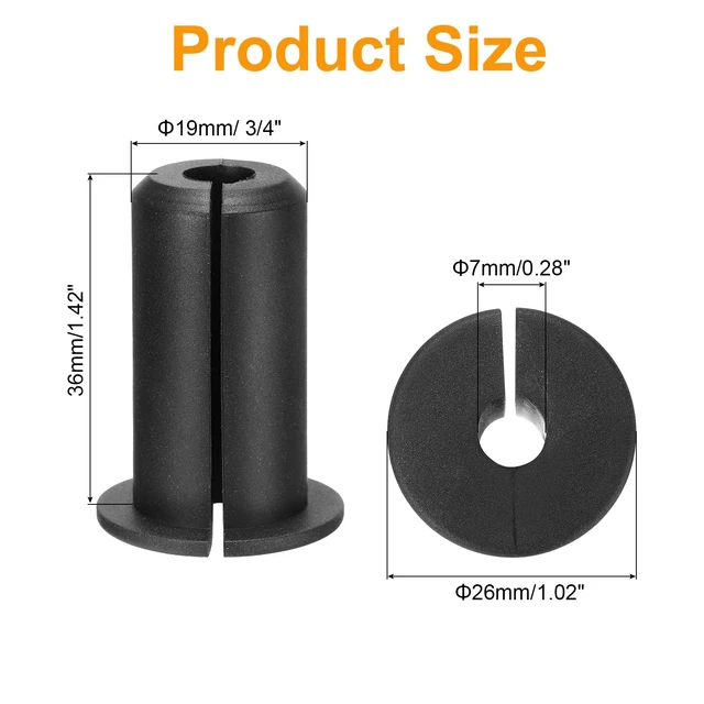 Alt view image 2 of 6 - 8Pcs Wall Grommets for Cables 3/4 Inch Silicone Cable Wall Bushing Feed Through Cable Routing Kit Accessories Wall Cable Pass Through for Ethernet with 7mm Hole, Black