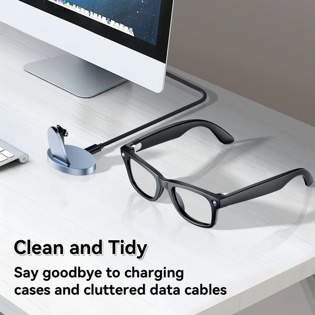 Alt view image 6 of 6 - Charger Stand for RayBan Meta Smart Glasses with LED Display | Charging Stand for Rayban Meta Wayfarer,Headliner,Skylar,Oakley HSTN,USB C/A Cable to Adapter, Ray Ban Meta Accessories
