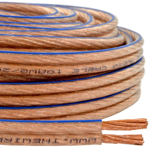 Alt view image 2 of 2 - Car Home Audio Speaker Wire Transparent Clear Cable 10AWG 10/2 Gauge (10 Gauge 25 Feet)