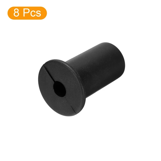 Alt view image 3 of 6 - 8Pcs Wall Grommets for Cables 3/4 Inch Silicone Cable Wall Bushing Feed Through Cable Routing Kit Accessories Wall Cable Pass Through for Ethernet with 7mm Hole, Black
