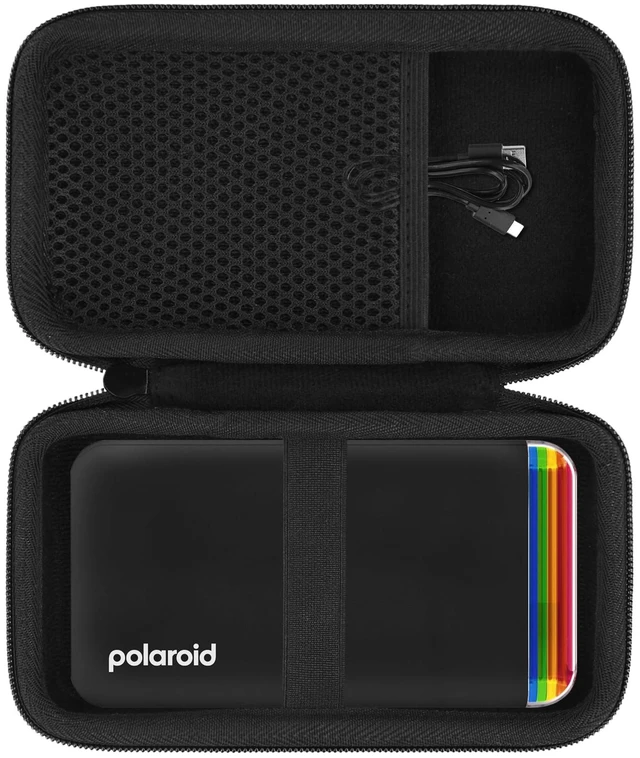 Main image of Hard Case for Polaroid Hi-Print - 2nd Generation 2x3 Photo Printer | Black, EVA hard shell, Water-resistant design, Dust-resistant design, Elastic retention strap, Carry handle, Case only
