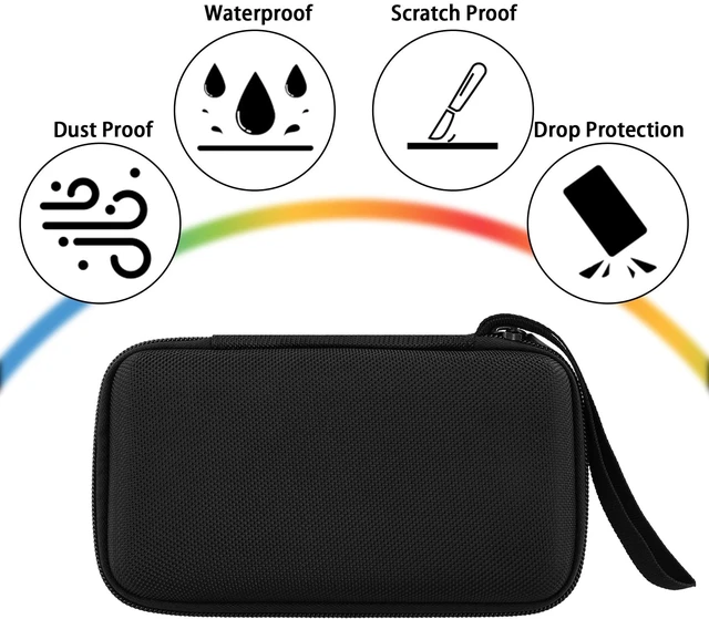 Alt view image 5 of 7 - Hard Case for Polaroid Hi-Print - 2nd Generation 2x3 Photo Printer | Black, EVA hard shell, Water-resistant design, Dust-resistant design, Elastic retention strap, Carry handle, Case only