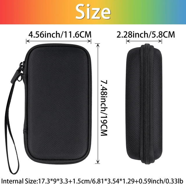 Alt view image 7 of 7 - Hard Case for Polaroid Hi-Print - 2nd Generation 2x3 Photo Printer | Black, EVA hard shell, Water-resistant design, Dust-resistant design, Elastic retention strap, Carry handle, Case only