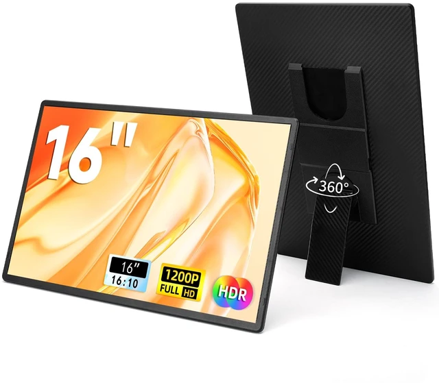 Main image of Portable Monitor for Laptop - 16" 1200P FHD Laptop Screen Extender 16:10 IPS Screen External Display with Stand Travel Monitor for PC Mac Phone Game Console