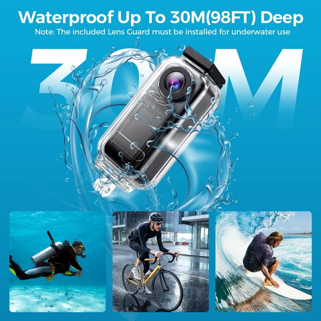 Alt view image 5 of 7 - Mini Body Camera 4K Bodycam Waterproof Thumb Action Camera with APP | Hands-Free POV Vlogging Cam for Motorcycle, Cycling, Diving