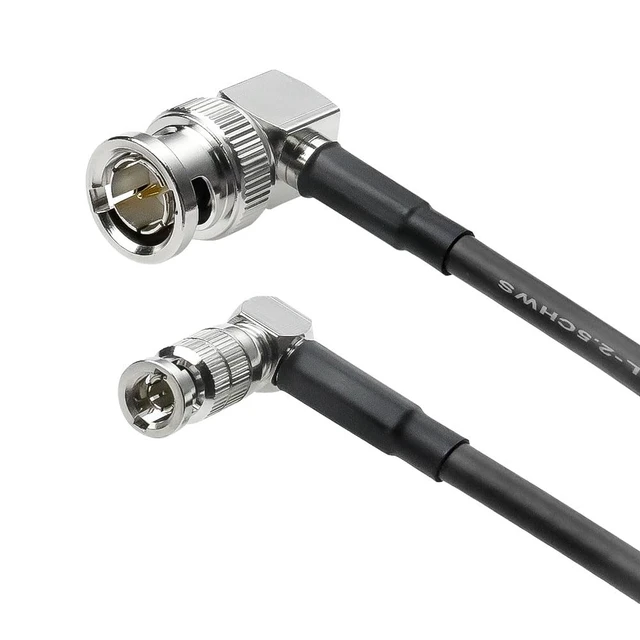 Alt view image 3 of 5 - Micro BNC to BNC Cable 12G-SDI High Speed 4K UHD Video Coaxial Cable, 75 Ohm Ultra-Soft for Blackmagic Video Assist 5" Monitor, Right Angle 50CM|19.7inches