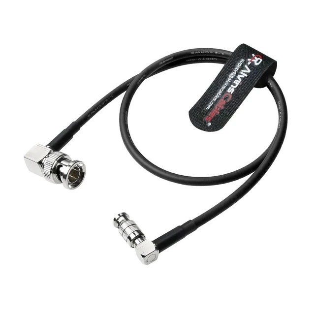 Alt view image 4 of 5 - Micro BNC to BNC Cable 12G-SDI High Speed 4K UHD Video Coaxial Cable, 75 Ohm Ultra-Soft for Blackmagic Video Assist 5" Monitor, Right Angle 50CM|19.7inches