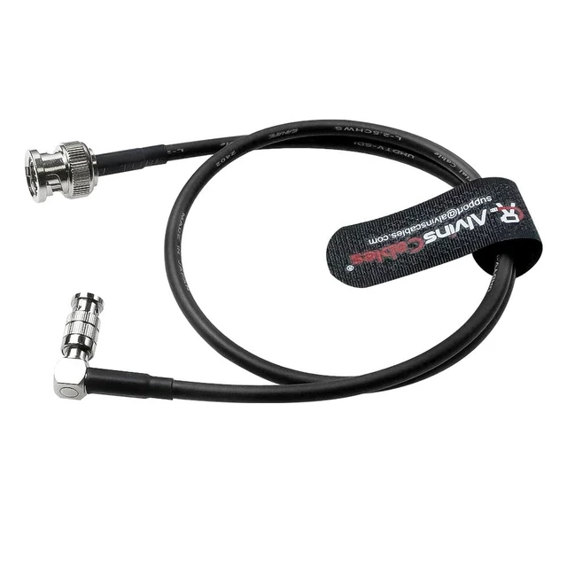 Alt view image 3 of 5 - Micro BNC to BNC Cable 12G-SDI High Speed 4K UHD Video Coaxial Cable, Right Angle Micro BNC 75 Ohm Ultra-Slim for Blackmagic Video Assist 5" Monitor,50CM|19.7inches