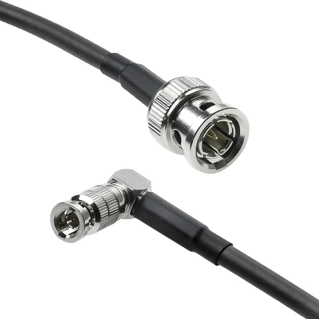 Alt view image 5 of 5 - Micro BNC to BNC Cable 12G-SDI High Speed 4K UHD Video Coaxial Cable, Right Angle Micro BNC 75 Ohm Ultra-Slim for Blackmagic Video Assist 5" Monitor,50CM|19.7inches