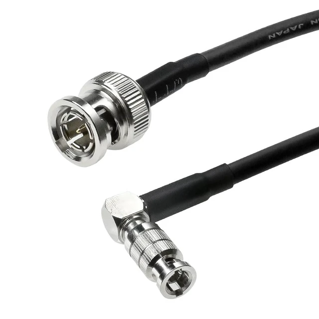 Alt view image 4 of 5 - Micro BNC to BNC Cable 12G-SDI High Speed 4K UHD Video Coaxial Cable, Right Angle Micro BNC 75 Ohm Ultra-Slim for Blackmagic Video Assist 5" Monitor,50CM|19.7inches