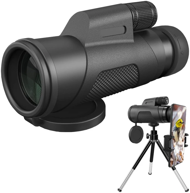 Main image of Monocular Telescope for Smartphone, High Powered Monoculars for Adults with Phone Adapter & Metal Tripod Portable Handheld Telescope for Bird Watching Hiking Camping Outdoor Travel