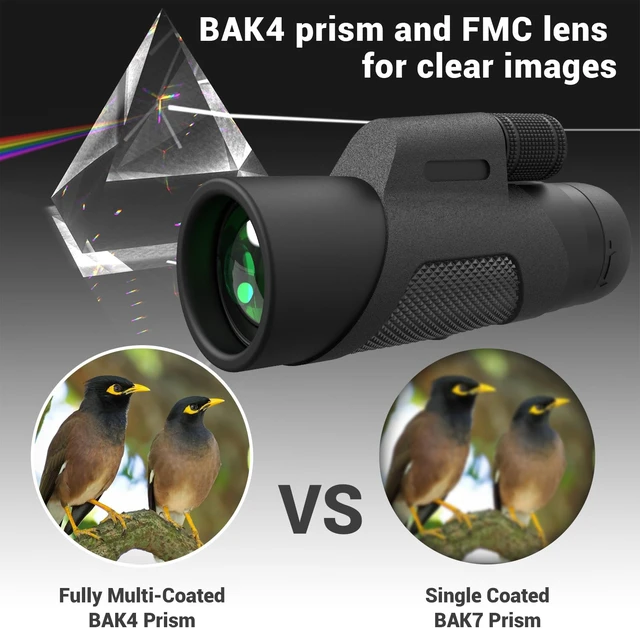 Alt view image 2 of 5 - Monocular Telescope for Smartphone, High Powered Monoculars for Adults with Phone Adapter & Metal Tripod Portable Handheld Telescope for Bird Watching Hiking Camping Outdoor Travel