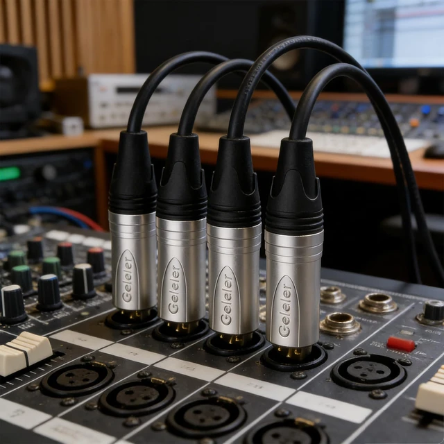 Alt view image 6 of 7 - Geisler XLR 3 Pin Male XLR 3 Pin Female Plug Gold-Plated Copper Contacts Fine Silver Nickel Metal Housing with Muficolored Rubber Ring (Silver-housing Colorful-Mark Male) 25 Pack
