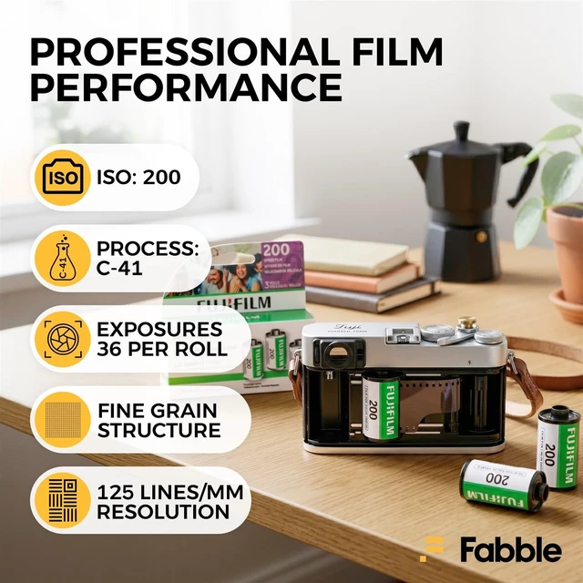 Alt view image 3 of 7 - 200 Color Negative Film (35mm, 36 Exposures, 3-Pack) Bundle with Fabble 3-Roll Protective Film Vault Storage Case, Durable Travel Organizer for 35mm Film Rolls for Professional Use