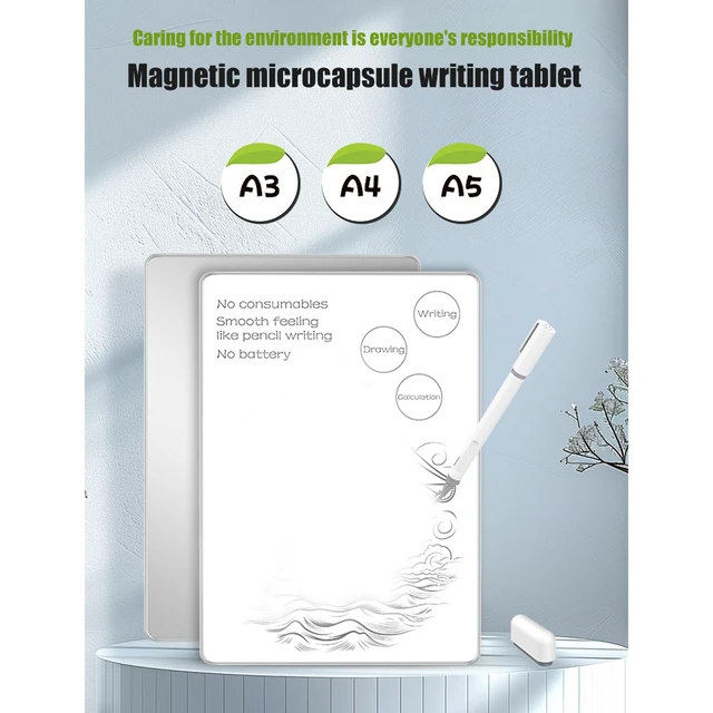 Alt view image 4 of 6 - LCD Writing Tablet, Magnetic Reusable Digital Notepad with Pen | 0.7mm Pen Tip, Aluminum Alloy, Eye Protection, Smooth Writing, for Kids Office Memo Home Whiteboard