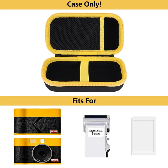 Alt view image 3 of 6 - Case for Kodak Mini 2 ERA 4PASS/Mini Shot 2 ERA Instant Camera | Hard Shell Shockproof, Portable Printer Storage, Mesh Bag Organizer, Lightweight Travel