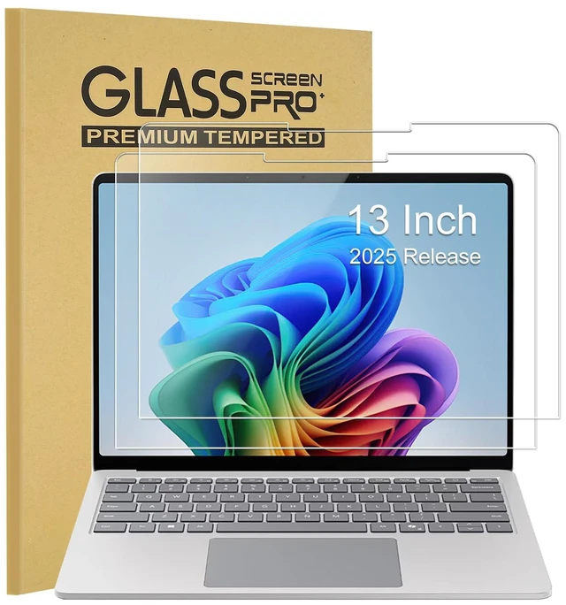 Main image of 2-Pack Glass Screen Protector for Microsoft Surface Laptop 13-Inch (2025) - Tempered Glass, Anti Scratch, Ultra Clear, Surface Pen Compatible - Note: Not suitable for the Surface Pro 13 series