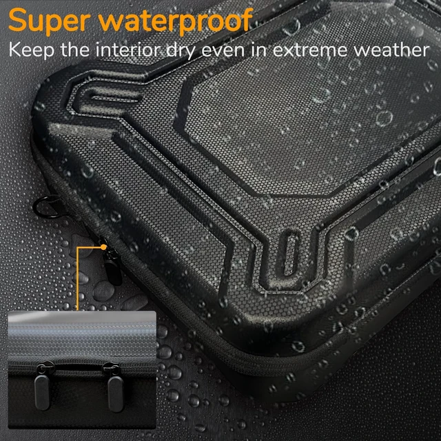 Alt view image 5 of 7 - Starlink Mini Case-Durable PU Case with Custom Grooves Shoulder Strap & Handle Fits Starlink Mini and Accessories Travel-Friendly Dustproof Black