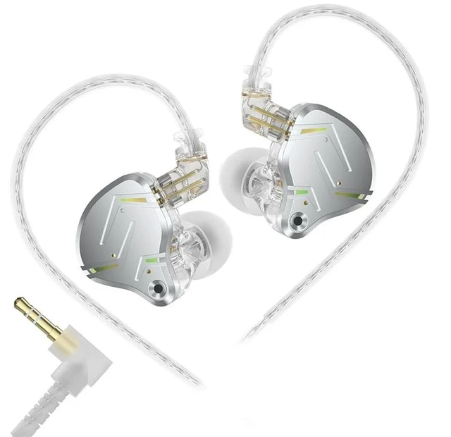 Main image of KZ ZST PRO X Gaming Earbuds,Hybrid Bass Clear Wired in-Ear Monitor | KZ 1BA+1DD HiFi IEM For Gaming,KZ in Ear Monitors Headphones Tablet All-Day Wear Earbuds for Computer(Silver, No Mic)