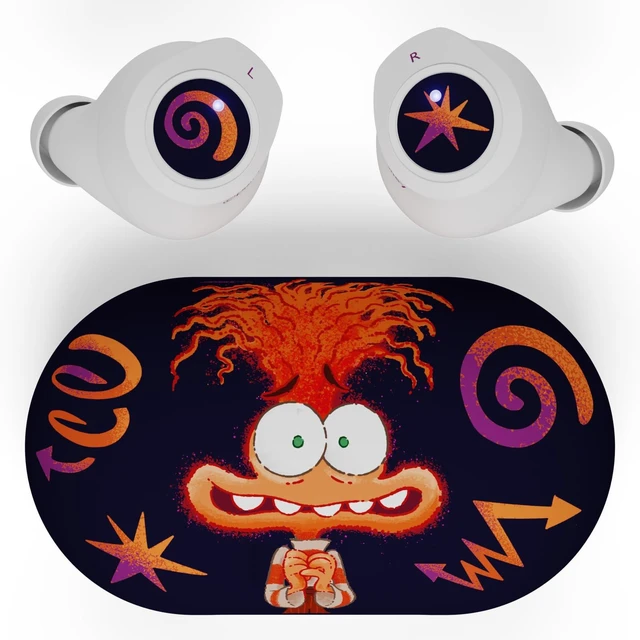 Main image of Disney and Pixars Inside Out 2 Bluetooth Earbuds w/Charging Case- Wireless Headphones w/Built-in Mic+ Up to 30 Hrs Playtime- Inside Out 2 Gifts for Girls, Boys, Women, Men, All Fans (Anxiety)