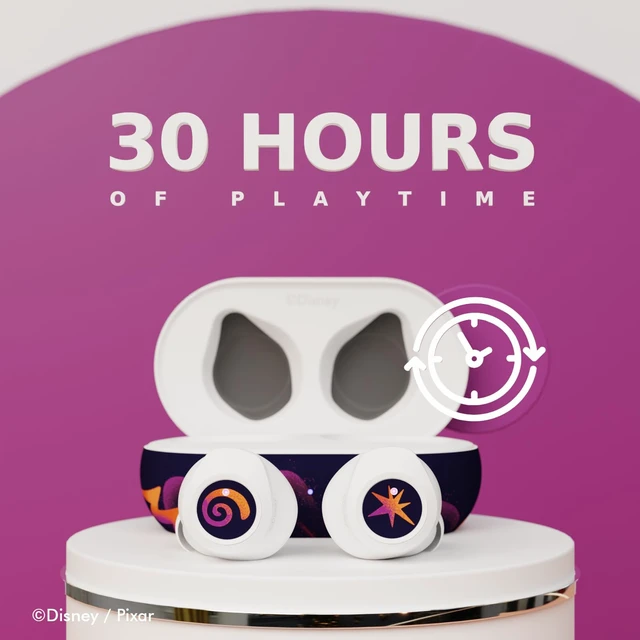 Alt view image 3 of 7 - Disney and Pixars Inside Out 2 Bluetooth Earbuds w/Charging Case- Wireless Headphones w/Built-in Mic+ Up to 30 Hrs Playtime- Inside Out 2 Gifts for Girls, Boys, Women, Men, All Fans (Anxiety)