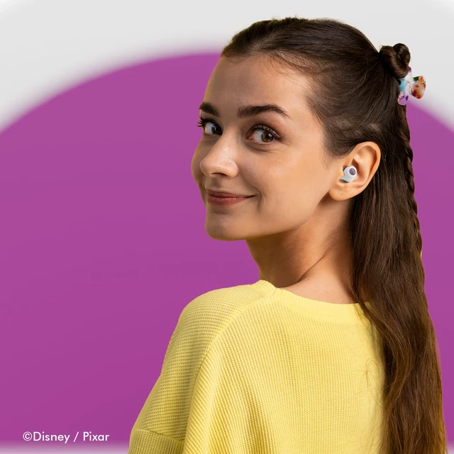 Alt view image 7 of 7 - Disney and Pixars Inside Out 2 Bluetooth Earbuds w/Charging Case- Wireless Headphones w/Built-in Mic+ Up to 30 Hrs Playtime- Inside Out 2 Gifts for Girls, Boys, Women, Men, All Fans (Anxiety)
