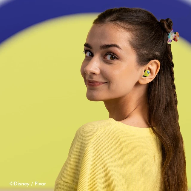 Alt view image 7 of 7 - Disney and Pixars Inside Out 2 Bluetooth Earbuds w/Charging Case- Wireless Headphones w/Built-in Mic+ Up to 30 Hrs Playtime- Inside Out 2 Gifts for Girls, Boys, Women, Men, All Fans (Joy)