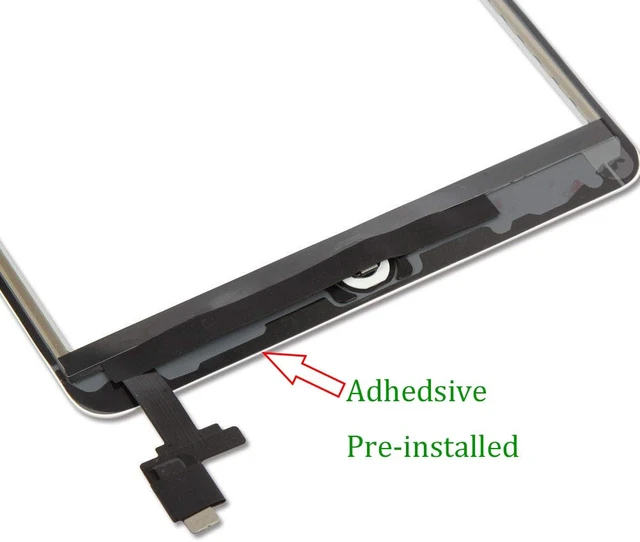 Alt view image 3 of 7 - Black Digitizer Repair Kit for iPad mini 1&2 A1432 A1489 Touch Screen Digitizer Replacement with IC Chip + Home Button + Tools