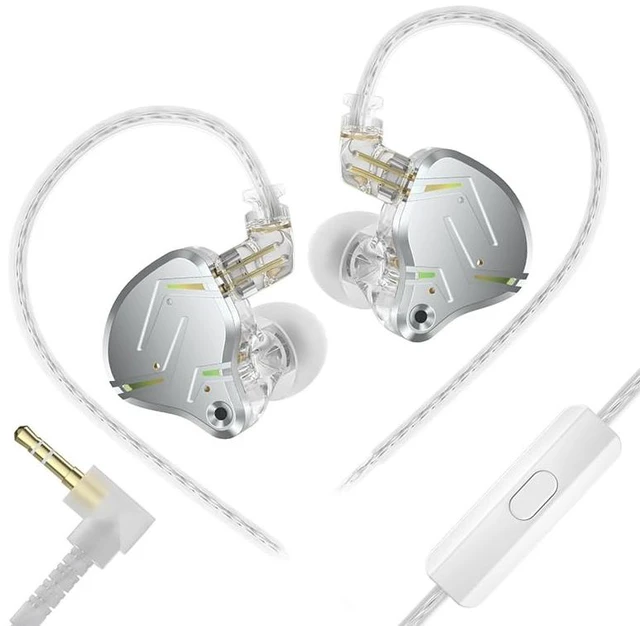 Main image of KZ ZST PRO X Gaming Earbuds,Hybrid Bass Clear Wired in-Ear Monitor | KZ 1BA+1DD HiFi IEM For Gaming,KZ in Ear Monitors Headphone Tablet All-Day Wear Earbuds for Computer(Silver,With Mic)