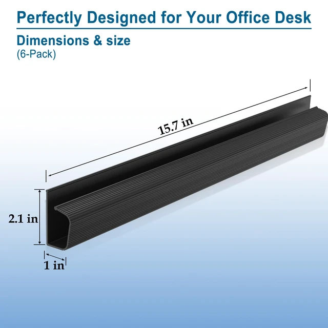 Alt view image 5 of 6 - 6 Pack J Channel Cable Management for Desk, Adhesive Wire Organizer | 6-pack adhesive J channel keeps desk cables organized with no drilling, ideal for power cords, USB and Ethernet wires