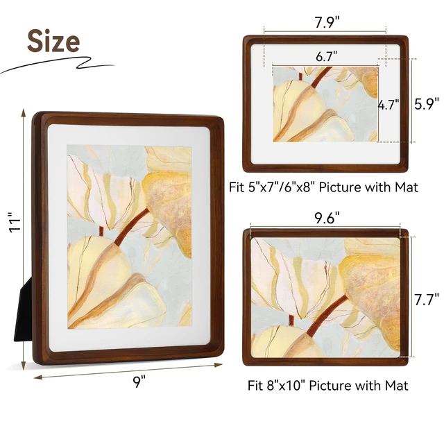 Alt view image 4 of 6 - Smart Picture Frame, 8x10 Wireless Wood NFC Photo Frame, Tabletop&Wall-Mounted, Share Photos/Videos/Recording from Phone to Webpage for Party/Travel/Home & Gifts, Compatible iPhone/Android