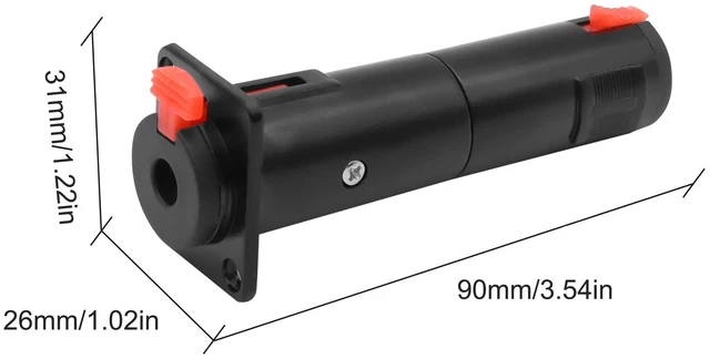 Alt view image 2 of 7 - D-Type 6.35mm 1/4" TRS Panel Mount Female to Female Coupler-(Black) | Locking Stereo Audio Adapter Connector Socket for Speaker Headphone Cable Extension - 1PCS
