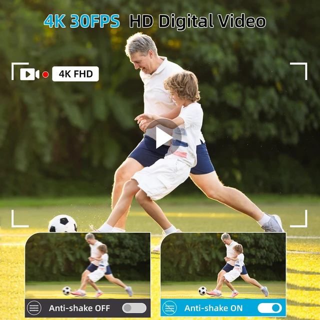 Alt view image 3 of 6 - 4K Digital Camera for Photography Autofocus,64MP WiFi Vlogging Camera with 3 180° Flip Screen for YouTube,18X Zoom Travel Camera for Beginners,32GB Card & Rechargeable Battery (White)
