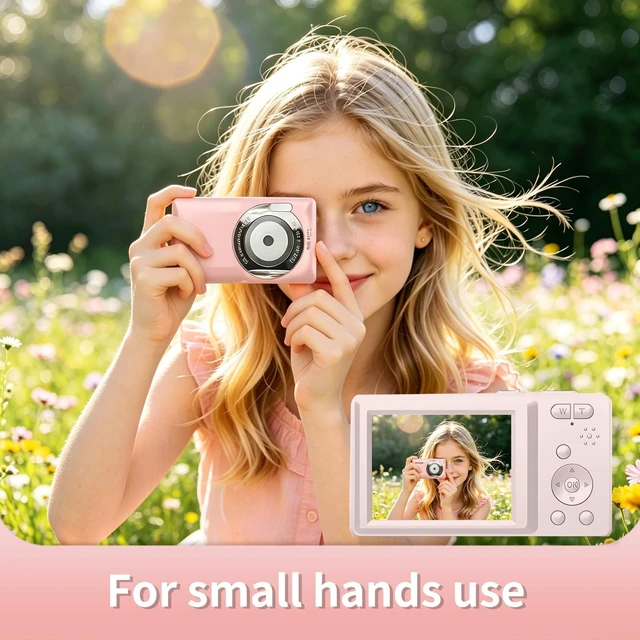 Alt view image 3 of 6 - Digital Camera 68MP Ultra HD Compact Point and Shoot Camera with 16X Digital Zoom, Auto Focus, Anti-Shake, Smile Capture, Self Timer, Portable Small Digital Camera with 32GB Card