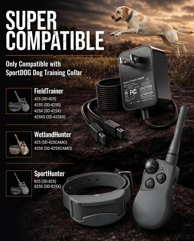 Alt view image 2 of 7 - 5V Dog Collar Charger for SportDOG SD-425X & SD-825X Remote Trainer | Compatible with Sport Dog FieldTrainer SD-425XS SD-425 SD-425S, SportHunter SD-825, WetlandHunter SD-425XCAMO SD-425CAMO