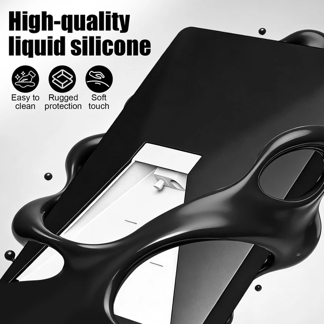 Alt view image 3 of 6 - for Starlink Mini Case, Mini Protective Cover Liquid Silicone Case for Starlink Satellite Dish, Waterproof, Drop Resistant, and Glare Resistant (Black)