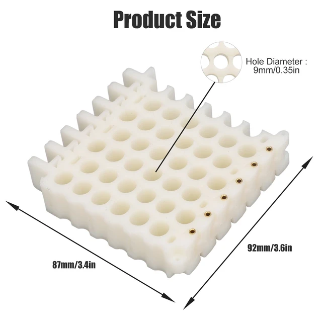 Alt view image 2 of 6 - 6x6 Hole Network Cable Comb Organizer Panel | For CAT5/6/7/8 Cables | 9mm/0.35in Slot Width | Server Rack Wire Management | Neatly Dress & Bundle Cords(6x6 Holes)