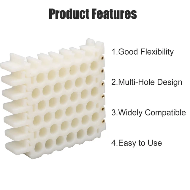 Alt view image 3 of 6 - 6x6 Hole Network Cable Comb Organizer Panel | For CAT5/6/7/8 Cables | 9mm/0.35in Slot Width | Server Rack Wire Management | Neatly Dress & Bundle Cords(6x6 Holes)