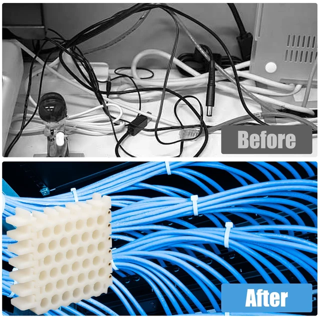 Alt view image 5 of 6 - 6x6 Hole Network Cable Comb Organizer Panel | For CAT5/6/7/8 Cables | 9mm/0.35in Slot Width | Server Rack Wire Management | Neatly Dress & Bundle Cords(6x6 Holes)