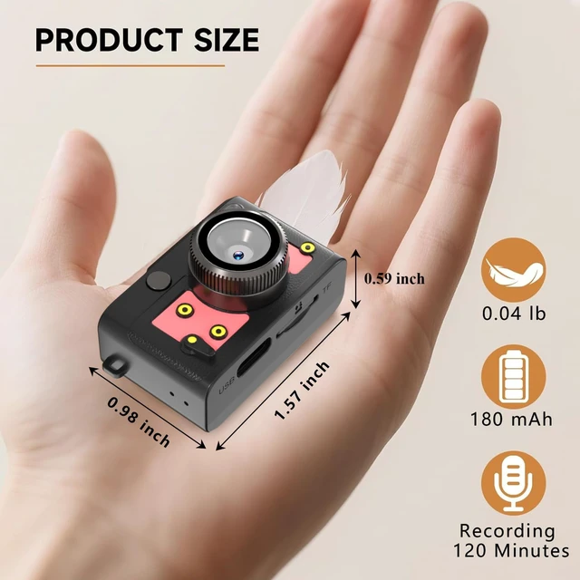 Alt view image 6 of 6 - Mini Retro Keychain Camera - 1080P FHD Tiny Digital Camera with 2MP Lens, 0.96" Screen & OTG Adapter with 16GB Card, Vintage Compact Camera Gift for Birthdays,Beginners,Kids (Pink)