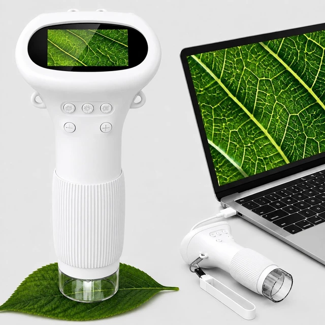 Main image of Digital Microscope Handheld 2.0 inch IPS Color Screen,Portable Digital Magnifying Glass 1000x,Marco Microscopes,uilt-in 8LED Lights,USB Compatible with PC Windows, Mac OS