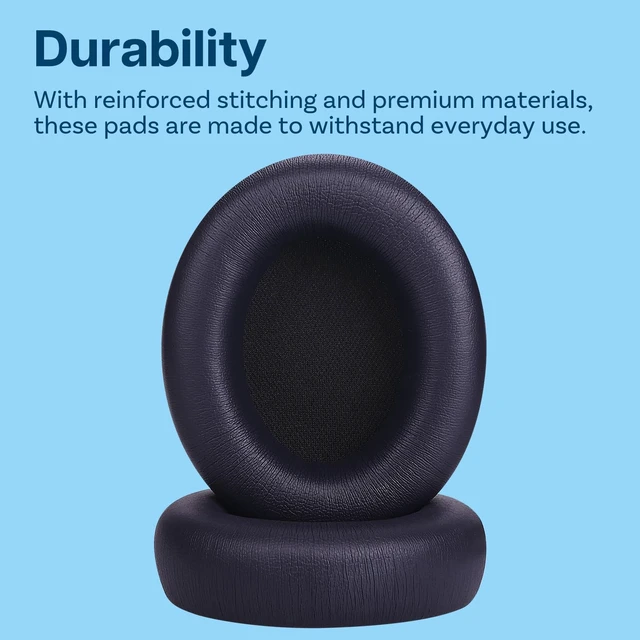 Alt view image 5 of 5 - Ear Pads Replacement for Beats Studio Pro Wireless Noise Cancelling Headphones by Memory Foam and Protein PU Ear Pad Cushions Noise Isolation Earpads Replacement Blue