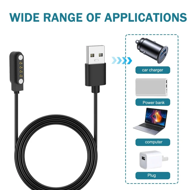 Alt view image 3 of 6 - Fast Charger for PLAUD Note AI Voice Recorder & Note Pro, Plaid Charging Cable with USB Power Adapter, Replacement Magnetic Cord for Plaid Smart Voice Recorder, Charger for Plaid, 3.3FT