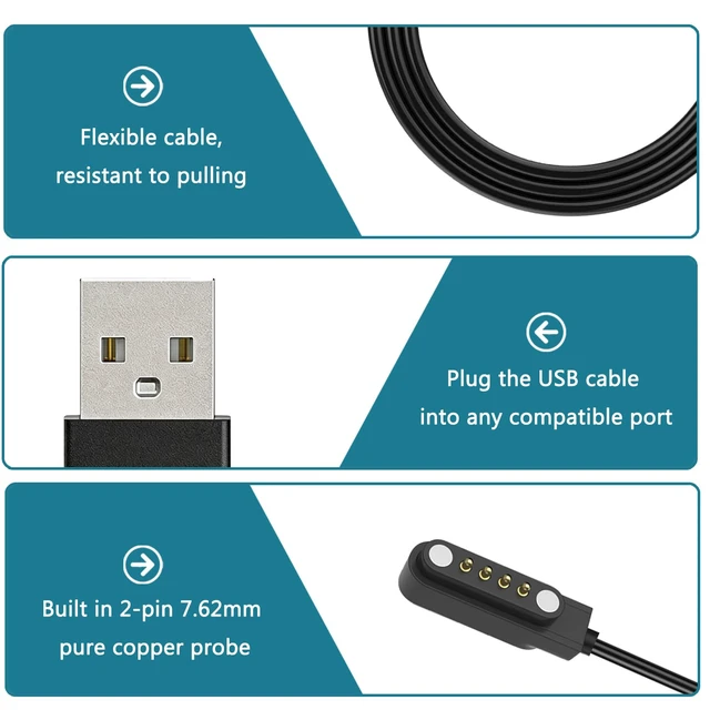 Alt view image 4 of 6 - Fast Charger for PLAUD Note AI Voice Recorder & Note Pro, Plaid Charging Cable with USB Power Adapter, Replacement Magnetic Cord for Plaid Smart Voice Recorder, Charger for Plaid, 3.3FT