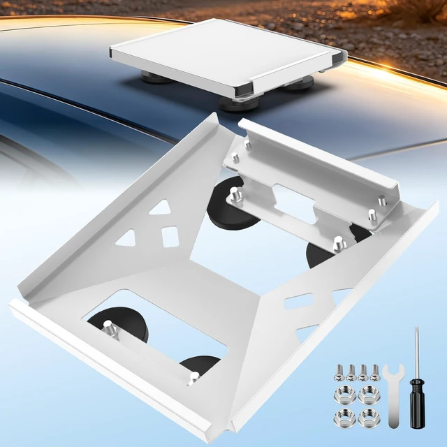 Main image of for Starlink Mini Mount, 264Lbs Magnetic Mount Kit for Starlink Mini Car Mount, Four-Sided Protection Starlink Mini X Magnet Roof Mount for RV Car Yacht Boat Roof, White