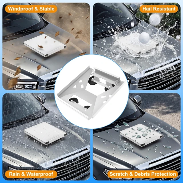 Alt view image 6 of 7 - for Starlink Mini Mount, 264Lbs Magnetic Mount Kit for Starlink Mini Car Mount, Four-Sided Protection Starlink Mini X Magnet Roof Mount for RV Car Yacht Boat Roof, White
