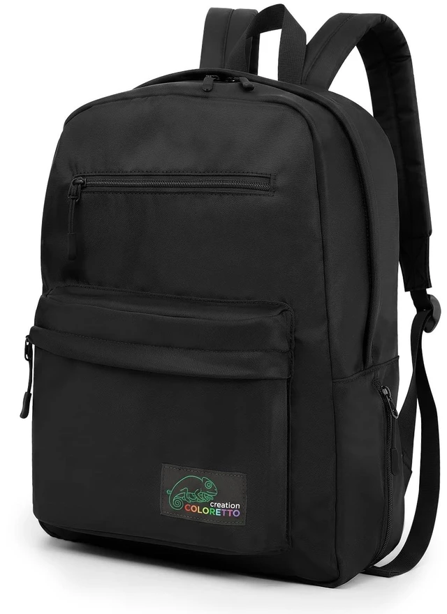 Main image of 25L Travel Backpack for Men Women, Large Lightweight Work Backpack, Fits 17 Inch Divices, Water Resistant Casual College Backpack Organizers, Black