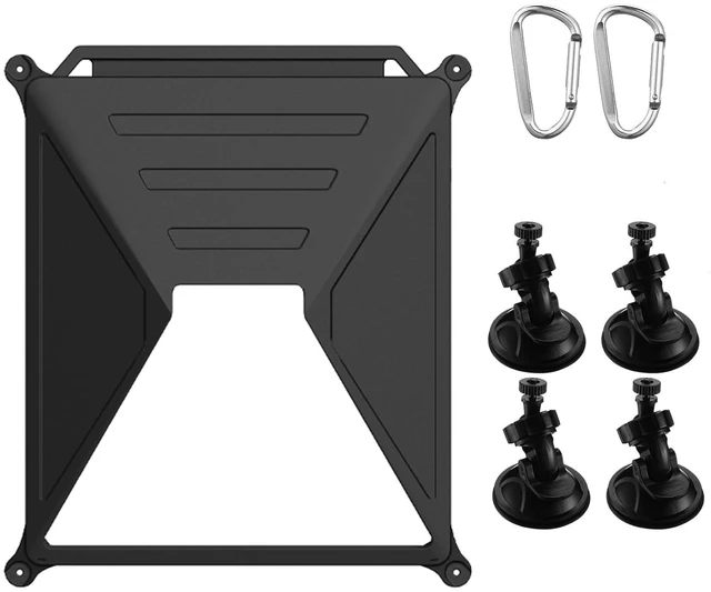 Main image of Starlink Mini Car Suction Cup Mount with Silicone Cover & Carabiner, Strong Suction Cup Mount for Car Windows & Sunroofs, Ideal for Cars, RVs, Boats & Road Trips (Black)
